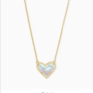 Gold necklace with glass heart ( Kendra Scott)